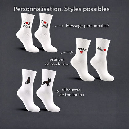 Chaussettes personnalisées – Spécial Saint-Valentin 🖤🐾