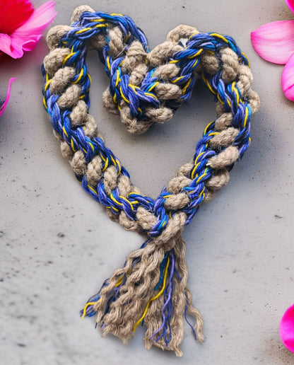 Cœur en Chanvre Coloré - Modèles Uniques !
