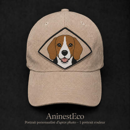 La Casquette personnalisée – Portrait couleur