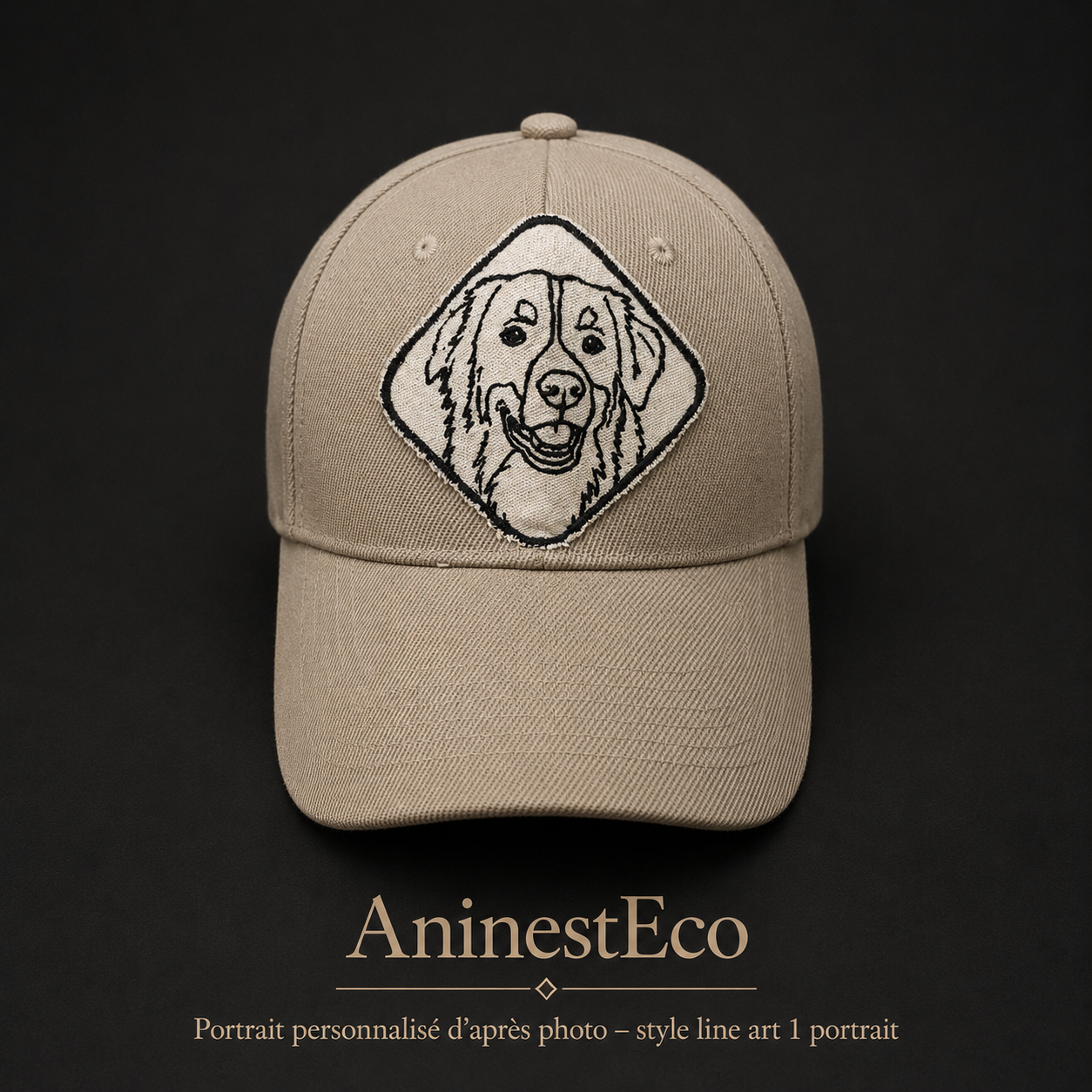 La Casquette personnalisée – Portrait line art