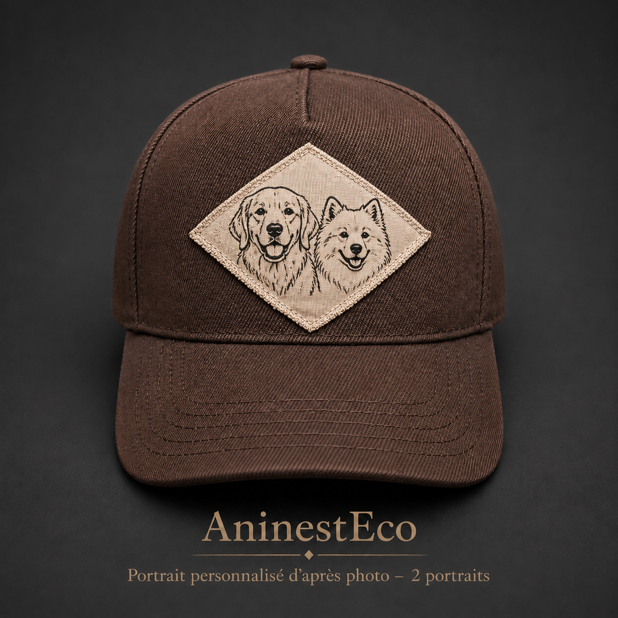 La Casquette personnalisée – Portrait line art