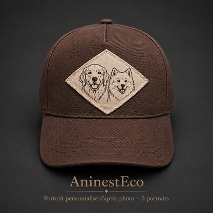 La Casquette personnalisée – Portrait line art