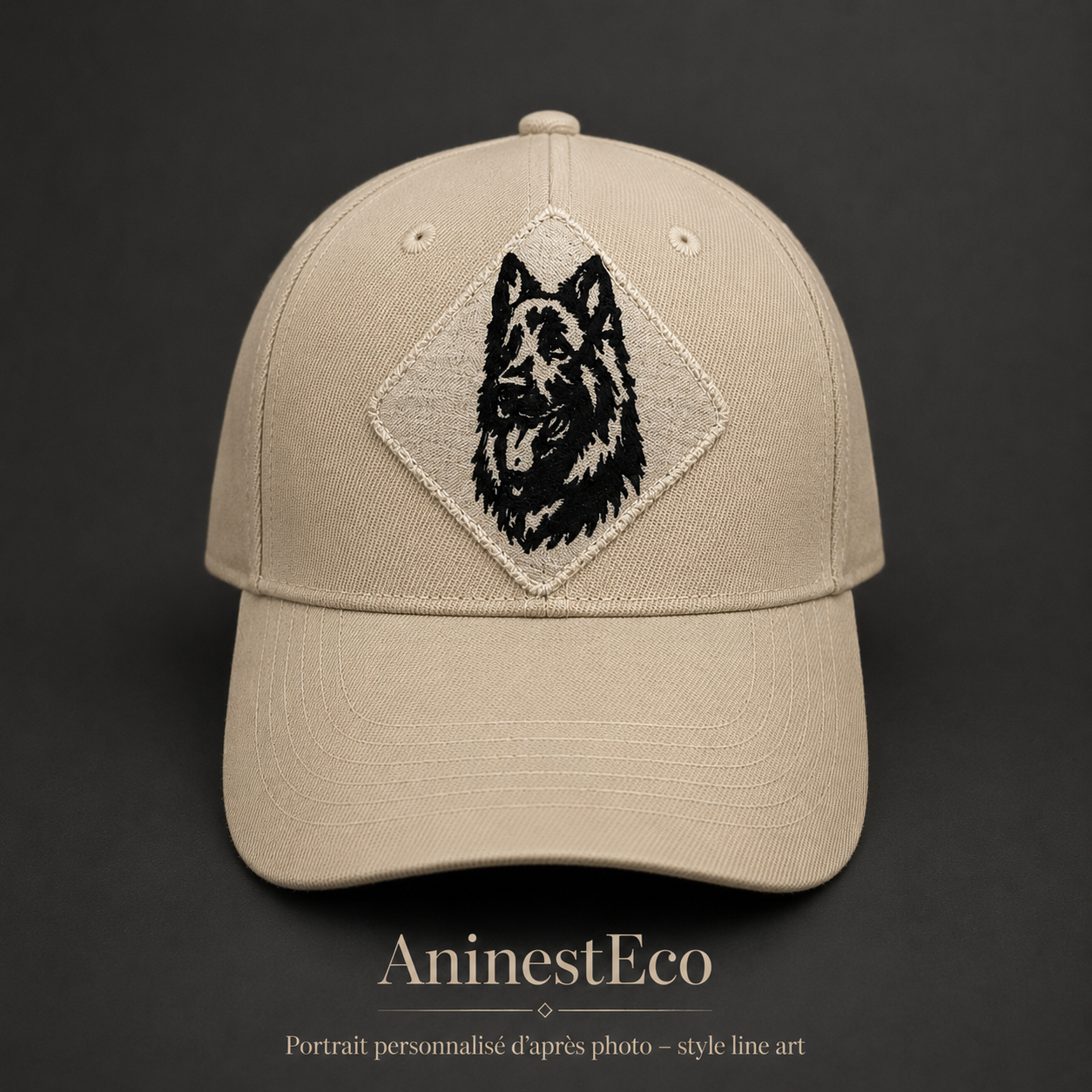 La Casquette personnalisée – Portrait line art
