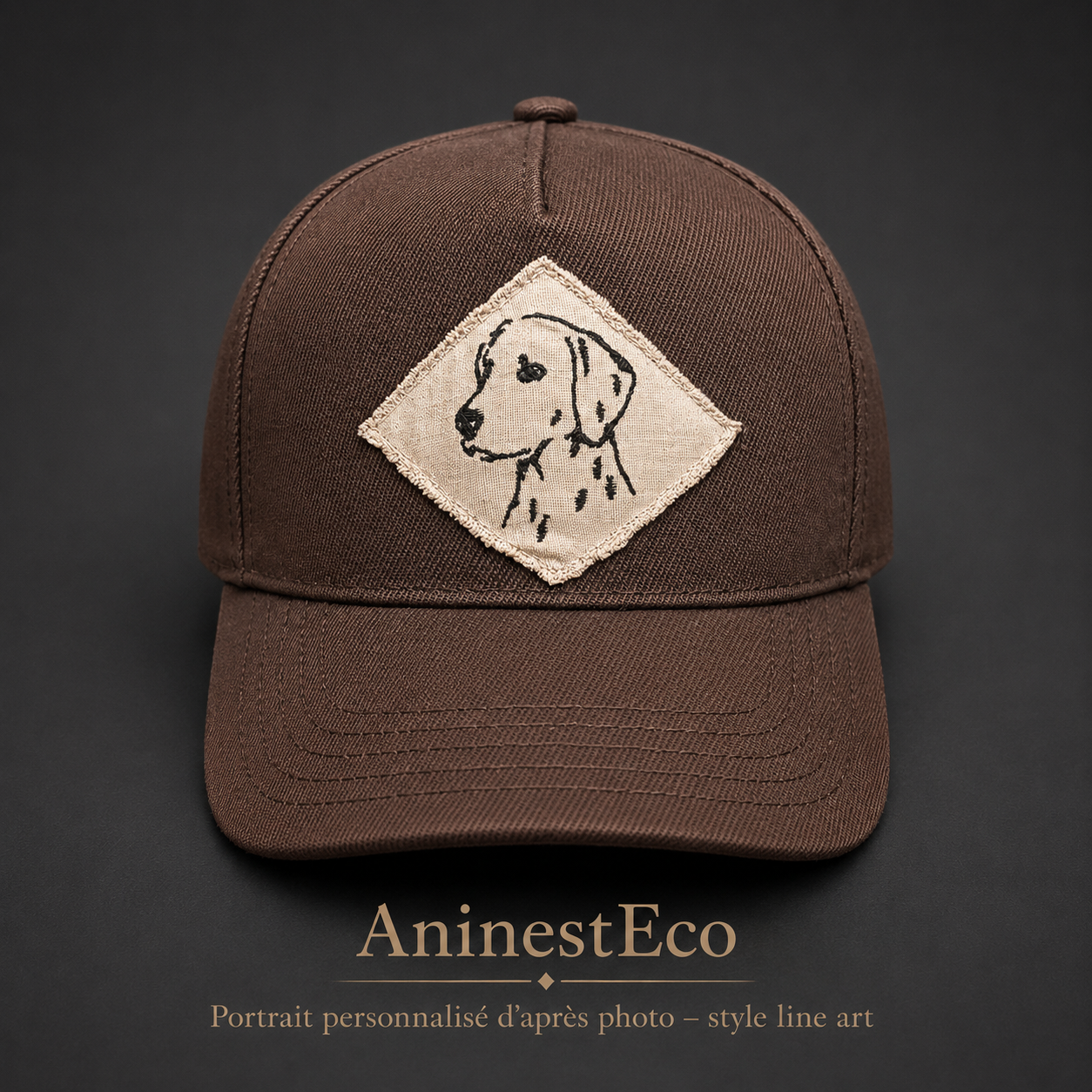 La Casquette personnalisée – Portrait line art