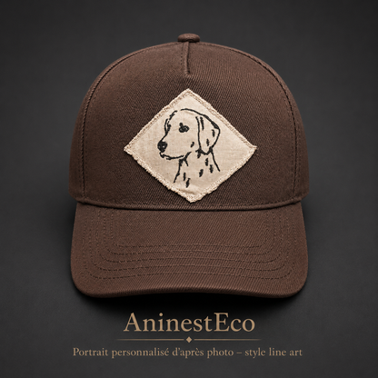 La Casquette personnalisée – Portrait line art