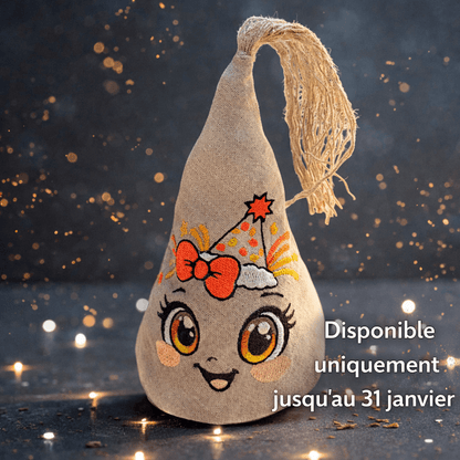 Madame Chapeau 2026 joujou chien en chanvre naturel, hypoallergénique et non toxique, disponible jusqu'au 31 janvier.