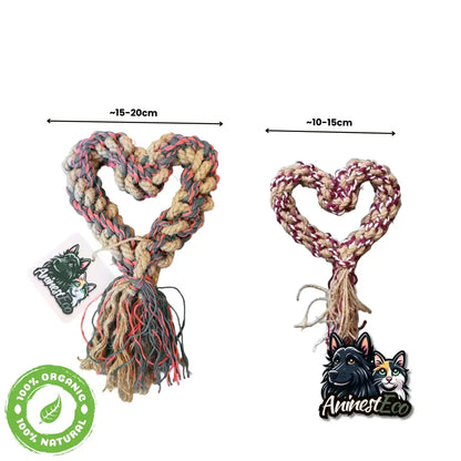Cœur En Chanvre Coloré - Modèles Uniques! Scoubidou Corde De Chanvre Pour Chien