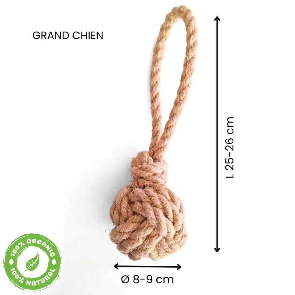 La Balle Avec Poignée Grand Chien: Ø 8-9 Cm L 25-26 Corde Pour