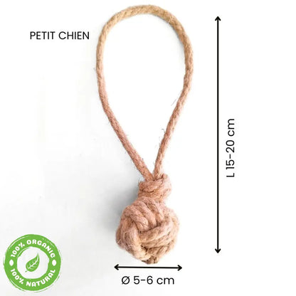 La Balle Avec Poignée Petit Chien: Ø 5-6 Cm L 15-20 Corde Pour